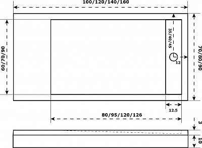 Поддон литьевой 140х70 GoodDoor Stella,белый, ЛП00149