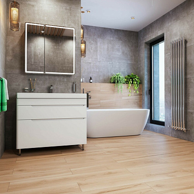 Тумба напольная MIRSANT Flat 100/2 (раковина Astra 100,Line 100) (рак. 268528, 268529 в комплект не входит)