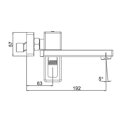 Смеситель для ванны, сатин золотой Gappo G3217-3