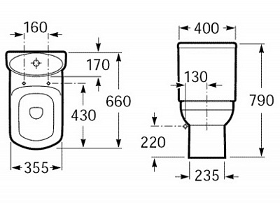 Бачок Roca Dama Senso нижний подвод 7341517000