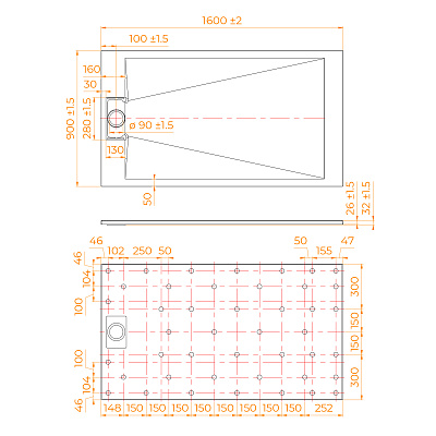 Душевая перегородка RGW WA-002G 1000