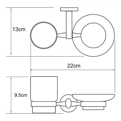 Держатель стакана и мыльницы WasserKRAFT Rhein K-6226