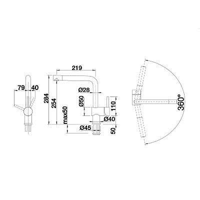 Смеситель для кухни BLANCO LINUS 516703