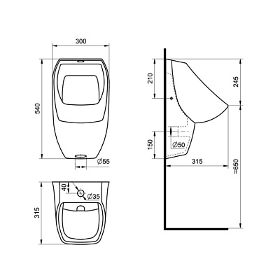 Писсуар Santek Галла WH301774