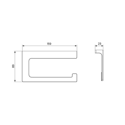 Держатель для туалетной бумаги без крышки Iddis Slide SLIGM00i43, графит