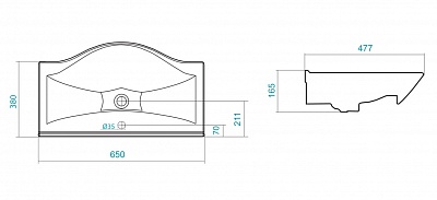 Раковина Santek Беверли 65 1WH302501