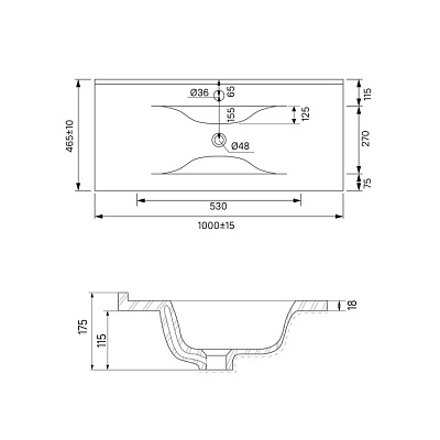 Тумба с раковиной напольная IDDIS Oxford OXF10W1i95K 100 см