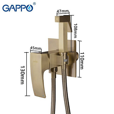 Gappo G7207-4 Встроенный гигиенический душ,бронза