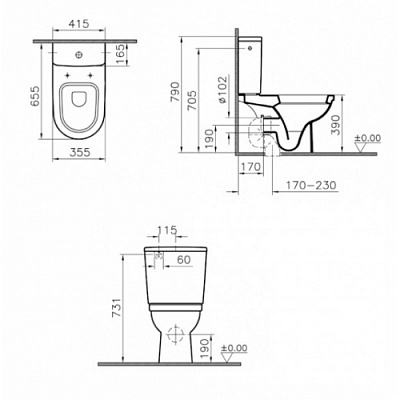 Унитаз-компакт VitrA Form 300 9729B003-7200