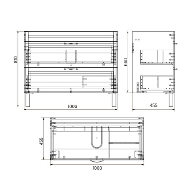 Тумба с раковиной напольная IDDIS Oxford OXF10W1i95K 100 см