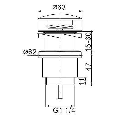 Донный клапан Frap F62-6 click-clack