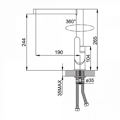 Смеситель для кухни Iddis Renior RENSB00I05