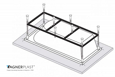 Каркас к прямоугольным ваннам 180x70 VAGNERPLAST VPK18070