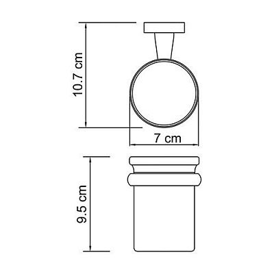 Стакан для зубных щеток стеклянный WasserKRAFT Lippe K-6528