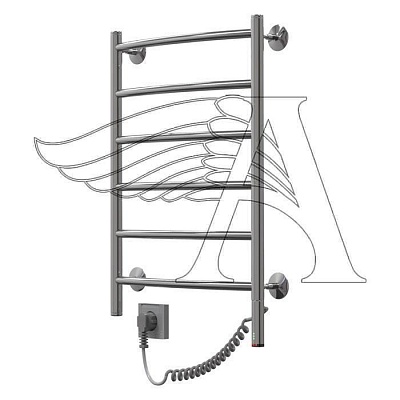 Полотенцесушитель электрический Арго ОРИОН ЛЕСЕНКА 40*50 см, 5 дуговых перекладин, 50 Вт, кнопка справа