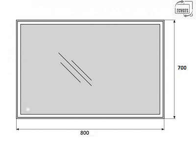 Зеркало BelBagno SPC-GRT-700-800-LED-TCH