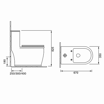 Унитаз напольный черный безободковый Grossman Retro GR-4492BMS матовый моноблок с тонким сиденьем