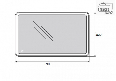 Зеркало BelBagno SPC-MAR-900-800-LED-TCH