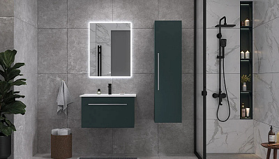 Тумба под раковину Posse 750-0-1 навесная верде Velvex tp POS OSK 751Y верде, дуб золотой (под раковину 234336)