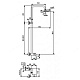 Душевая система Vidima БАЛАНC BA272AA со смесителем, верхний душ d20см, длинна штанги 1м