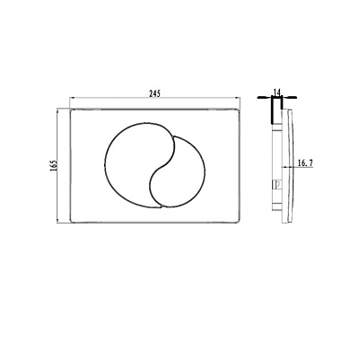 Клавиша смыва Iddis Neofix NEO20M0I77