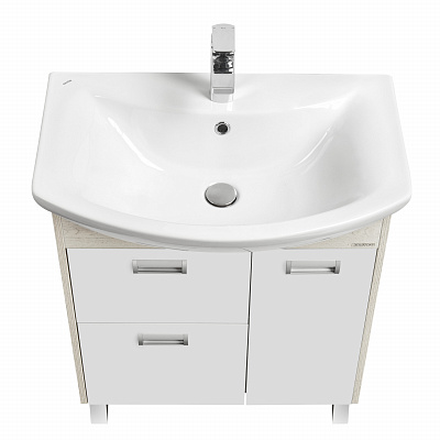 Тумба под раковину Aquaton Бекка PRO 70 белый, дуб сомерсет 1A208701BAC20