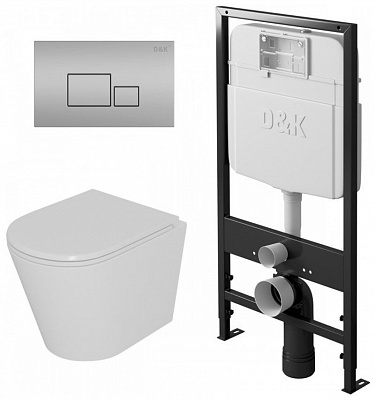 Комплект унитаза с инсталяцией 4 в 1 D&K Venice DS1021604
