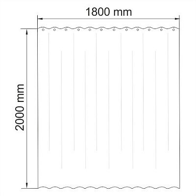 Шторка для ванной комнаты WasserKRAFT Rossel SC-57101