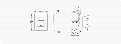 Инсталляция для унитаза Grohe Rapid SL  3в1 с панелью смыва 38772001 (квадрат черная)