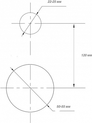 Смеситель для душевой кабины Erlit 2121025011 на 5 режимов (120 мм в сборе на резьбе)