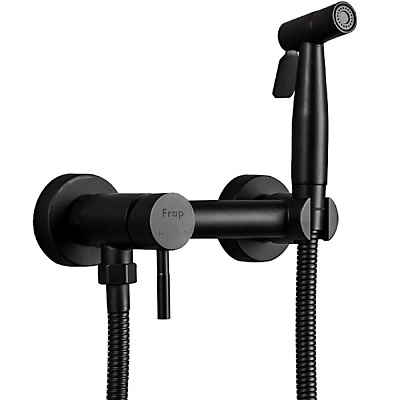 Смеситель с гигиеническим душем Frap F7503-6 чёрный