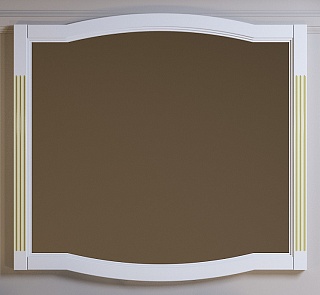 Зеркало Opadiris Лаура 100, цвет белый с патиной