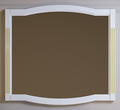 Зеркало Opadiris Лаура 100, цвет белый с патиной