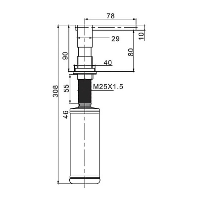 Дозатор латунь белый 300мл Gappo G404-8
