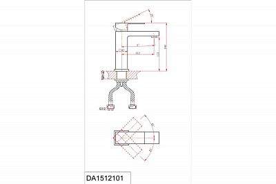 Смеситель для раковины D&K Bayern Liszt DA1512105