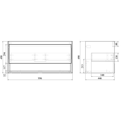 Тумба подвесная MIRSANT Scandy 100 УТ000080061 (раковина Style 100, 262524)