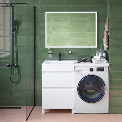 Тумба с умывальником IDDIS Optima Home для стиральной машины левая OPH12LBi95K