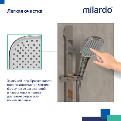 Лейка для душа Milardo Ideal Spa ILS3FC0M18