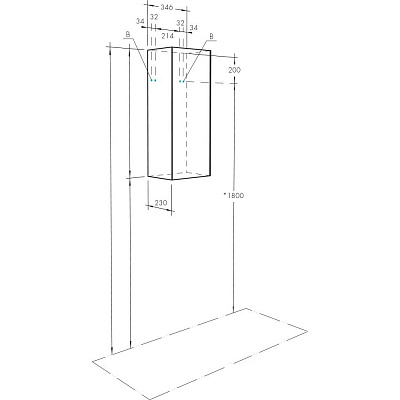 Шкаф подвесной Aquaton Асти белый матовый, белый глянец 1A262903AX2B0