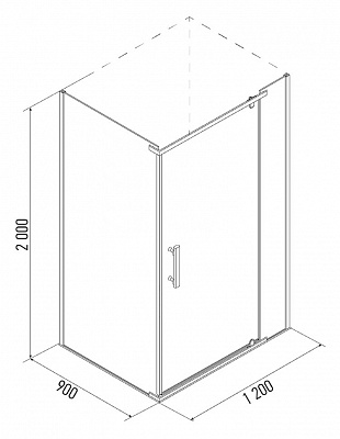 Душевой угол ERLIT ER 10112H-C1