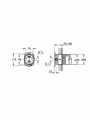 Скрытая часть Grohe Rainshower 26483000