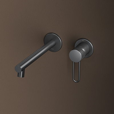 Встраиваемый смеситель для умывальника IDDIS Duna, графит матовый DUNGM00i65