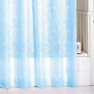 Штора для ванной комнаты 180*200 см Milardo blue leaf SCMI083P