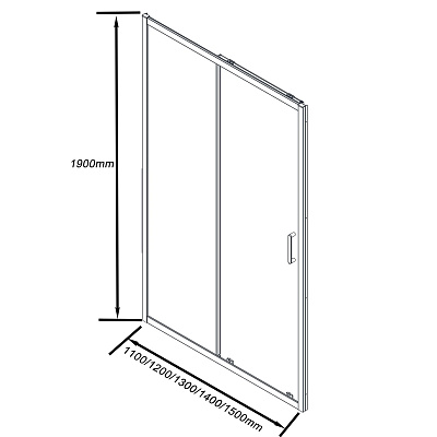 Душевое ограждение CUBE WTW-120-C-CH 120х190 GoodDoor КУ00012