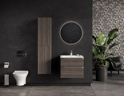 Тумба под раковину Roca The Gap 60 городской дуб 2 ящика A857397402