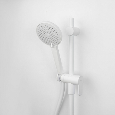 Душевая штанга с ручной лейкой, белая матовая, Iddis Optima Home, OPH3F70i16