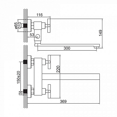 Смеситель для ванны Iddis Natal 37102T7T12K