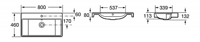 Раковина мебельная Roca Ona 80х46 ZRU9307562