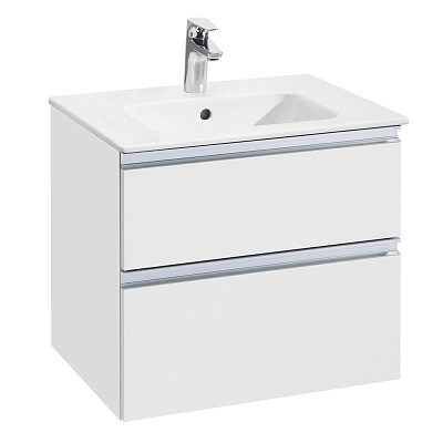 Тумба с раковиной Roca The Gap 60 2 ящика A857397806, белый глянец