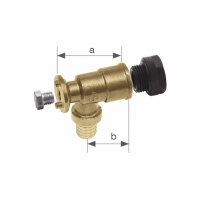 Отвод латунный фиксируемый Push (гнездо для крана) 18x2/G1/2 с заглушкой удлиненный 9017.060